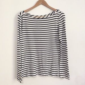 Gap Striped Boatneck Long Sleeve Tee